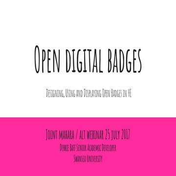 Open digital badges and Europass | PDF