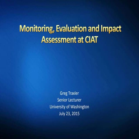 Monitoring and Evaluation Open Discussion