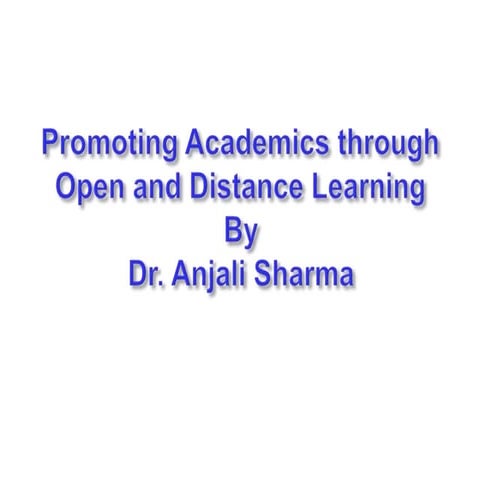 Open & Distance learning7.06.13