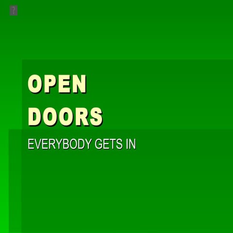 Open doors presentation