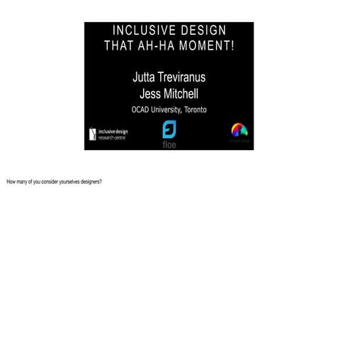 Inclusive Design Ah-Ha moments at #opened16