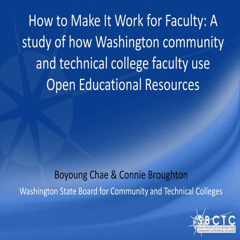 How to Make OER Work for Faculty