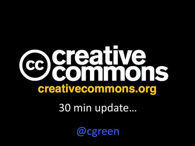 Open Education 2013: CC Update