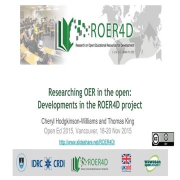 Researching OER in the open