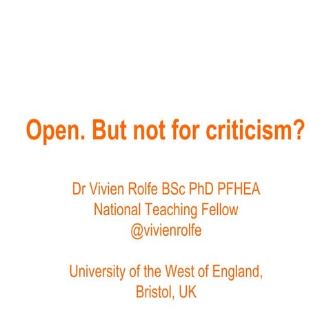 #Opened16 Conference Presentation