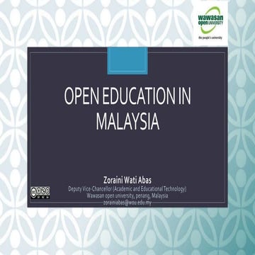 Open Education in Malaysia