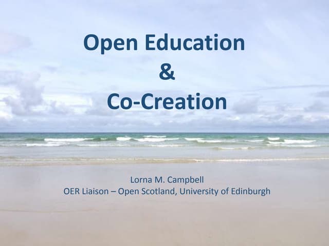 Open Education and Co-creation