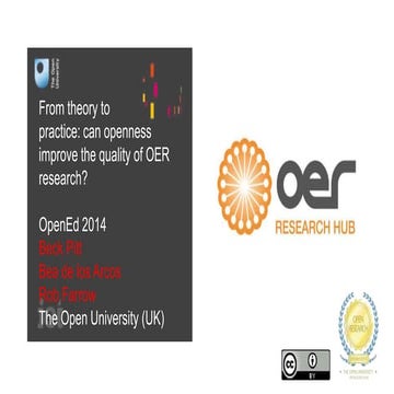 From theory to practice: can openness improve the quality of OER research?