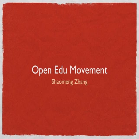 Open Education Movement