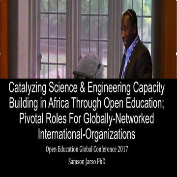 Catalyzing Science & Engineering Capacity Building in Africa Through Open Edu...