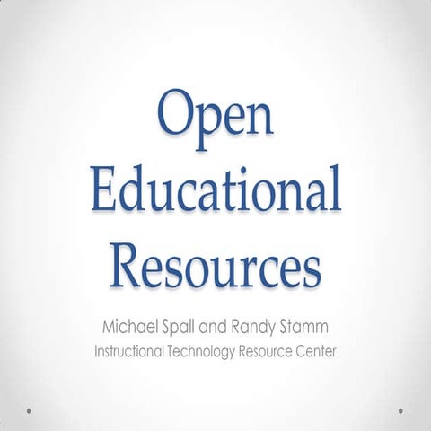 Open educational resources | PPT