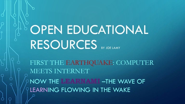 Open educational resources