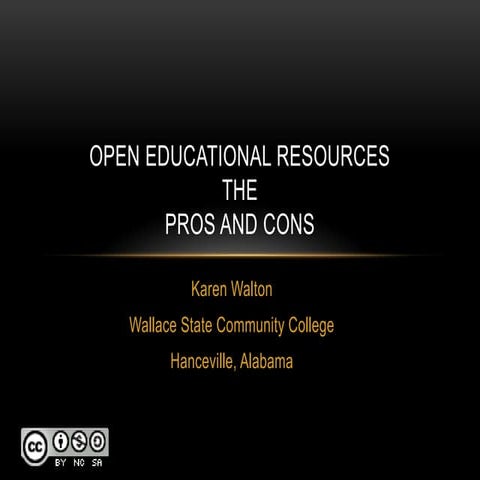 The Pros and Cons of OERs