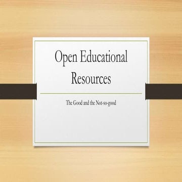 Open educational resources