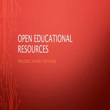 Open educational resources   benefits and challenges