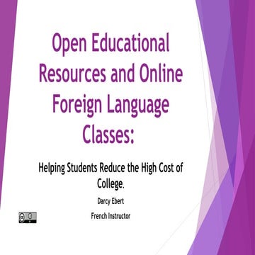 Open educational resources and online foreign language classes