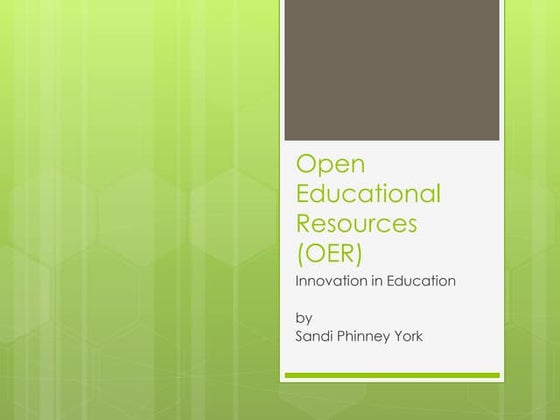 Open educational resources (oer) power point | PPTX | Education