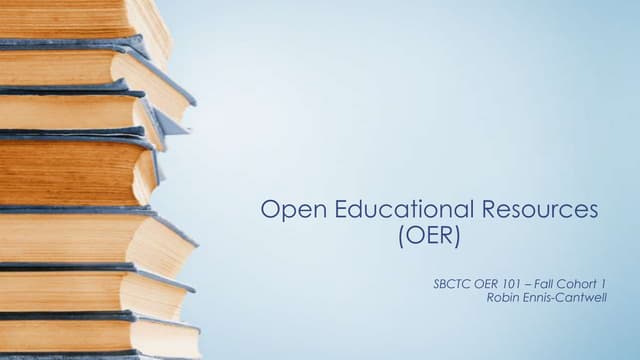Open educational resources (oer) power point