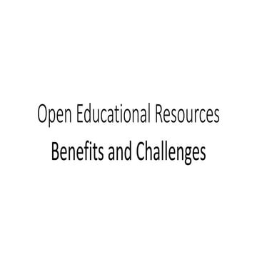 Open educational resources ppt