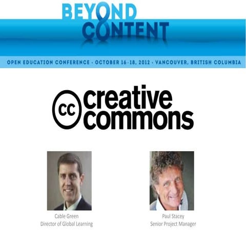 Creative Commons Open Education Conference 2012