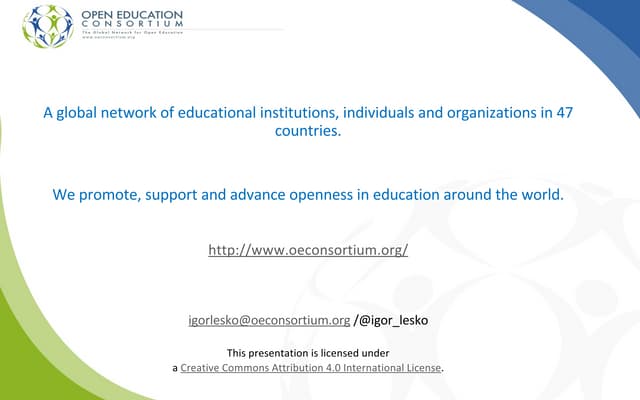 A snapshot of open education initiatives & projects by the Open Education Con...