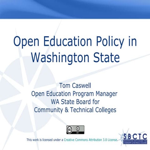 Open education policy in WA
