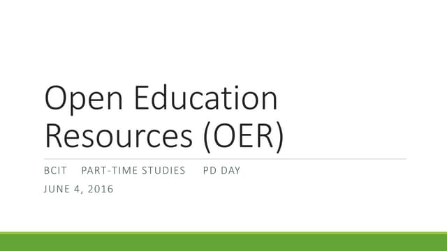 Open education resources (oer)