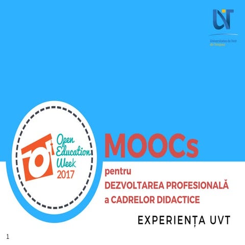 MOOCs pentru dezvoltarea profesionala a cadrelor didactice