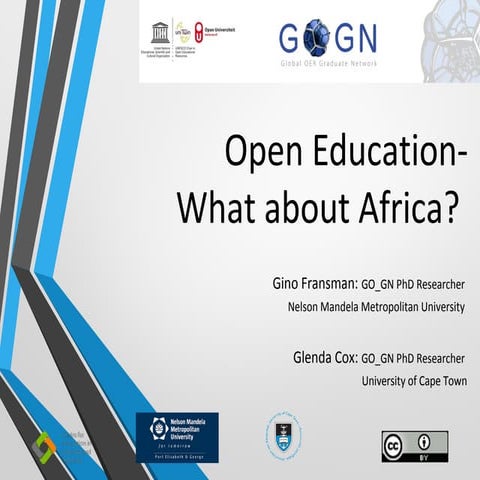 Open Education: What About Africa? Open Government Partnership Africa 2016