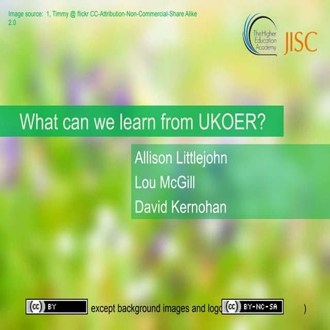 What can we learn from UKOER?