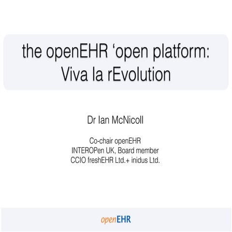 OpenEhr rEvolution Sardinia 2019