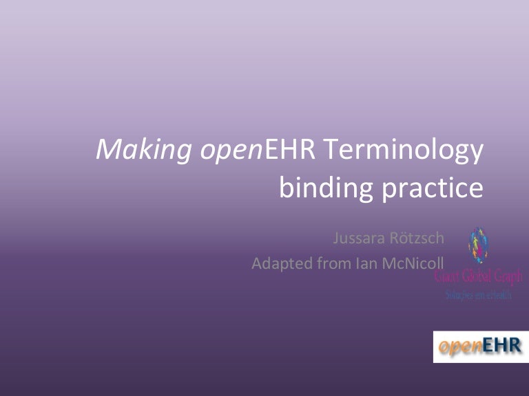 openEHR terminology binding