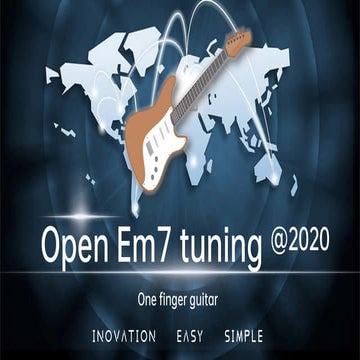Open em7 tuning for one finger guitar | PDF