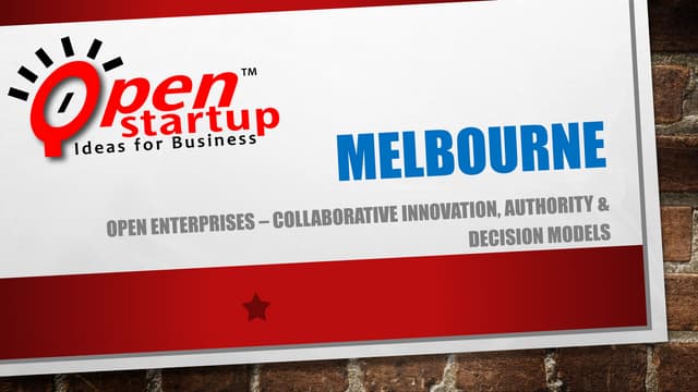 Open enterprises   collaborative innovation, authority and decision models