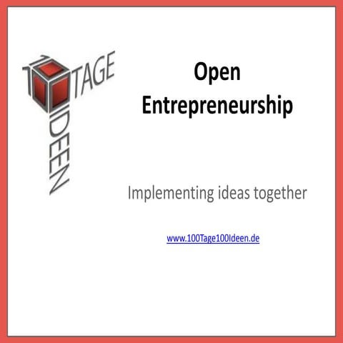 Open Entrepreneurship - english