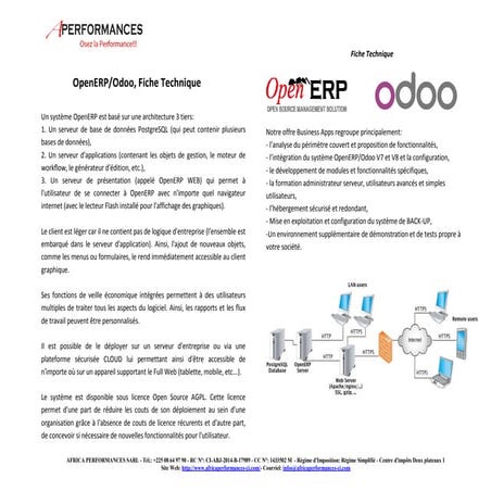 OpenERP/Odoo: Fiche Technique