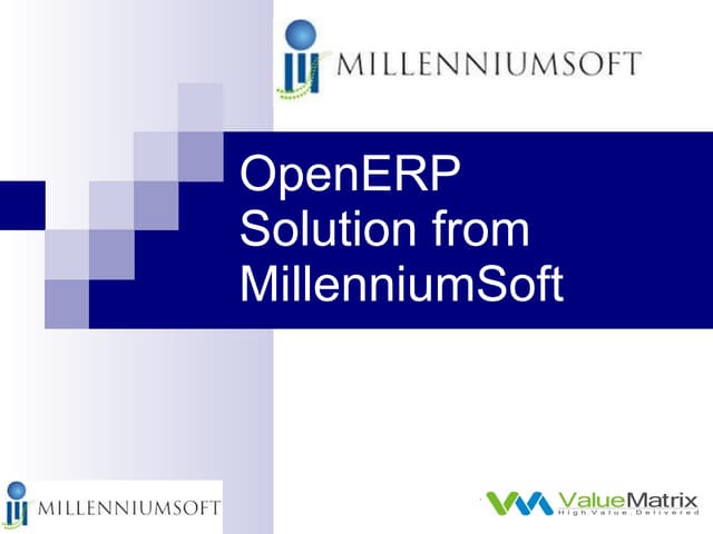 Open erp general presentation   vm india