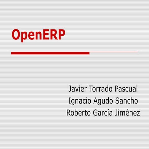 Presentación Técnica Open ERP