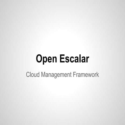 Open escalar presentation