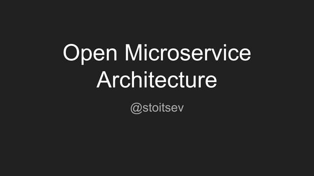 OpenFest 2016 - Open Microservice A...
