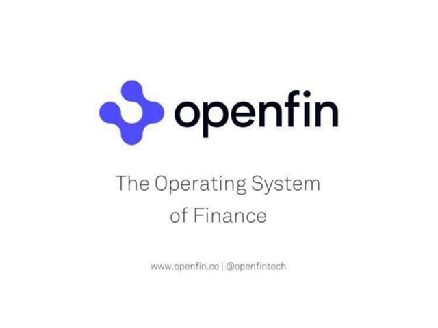 Openfin pitch deck series c