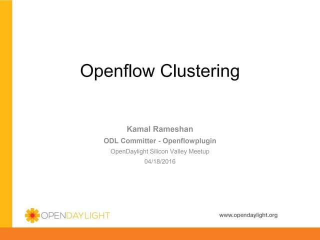 OpenDaylight OpenFlow clustering