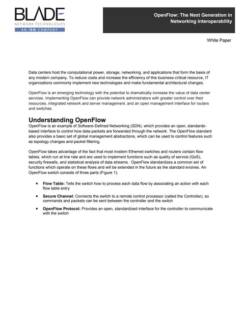 Open flow wp