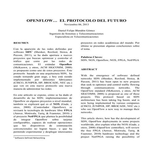 Openflow: The future protocol