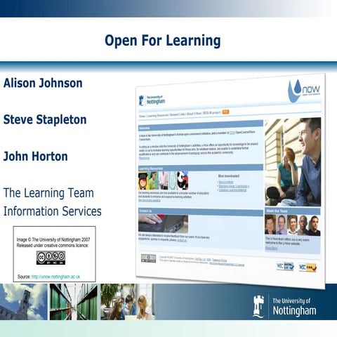 Open for learning workshop