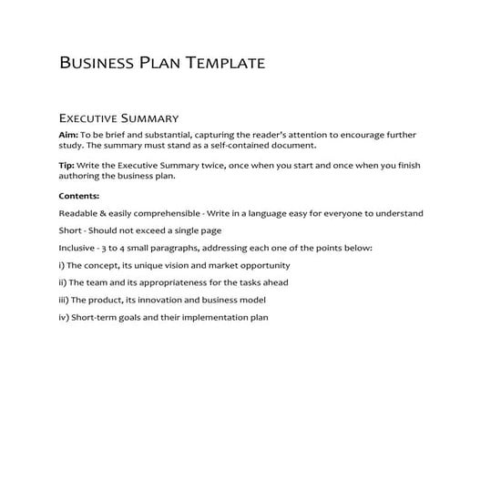 Openfund business plan template (pre seed)