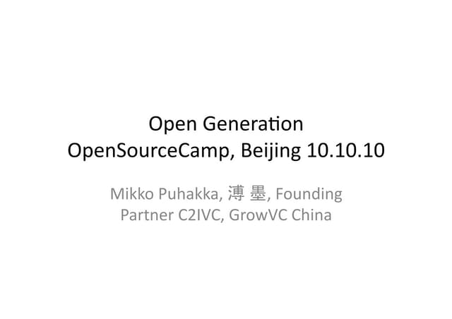 Open generation mikkopuhakka-keynote-4