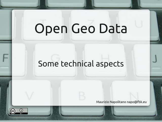 Open geo data  - technical issue
