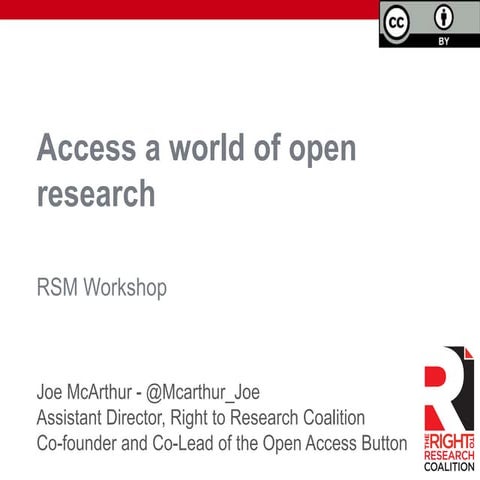 Open Access, Data and Education for Global Surgery RSM 2016 