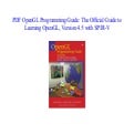 Books OpenGL Programming Guide: The Official Guide to Learning OpenGL ...